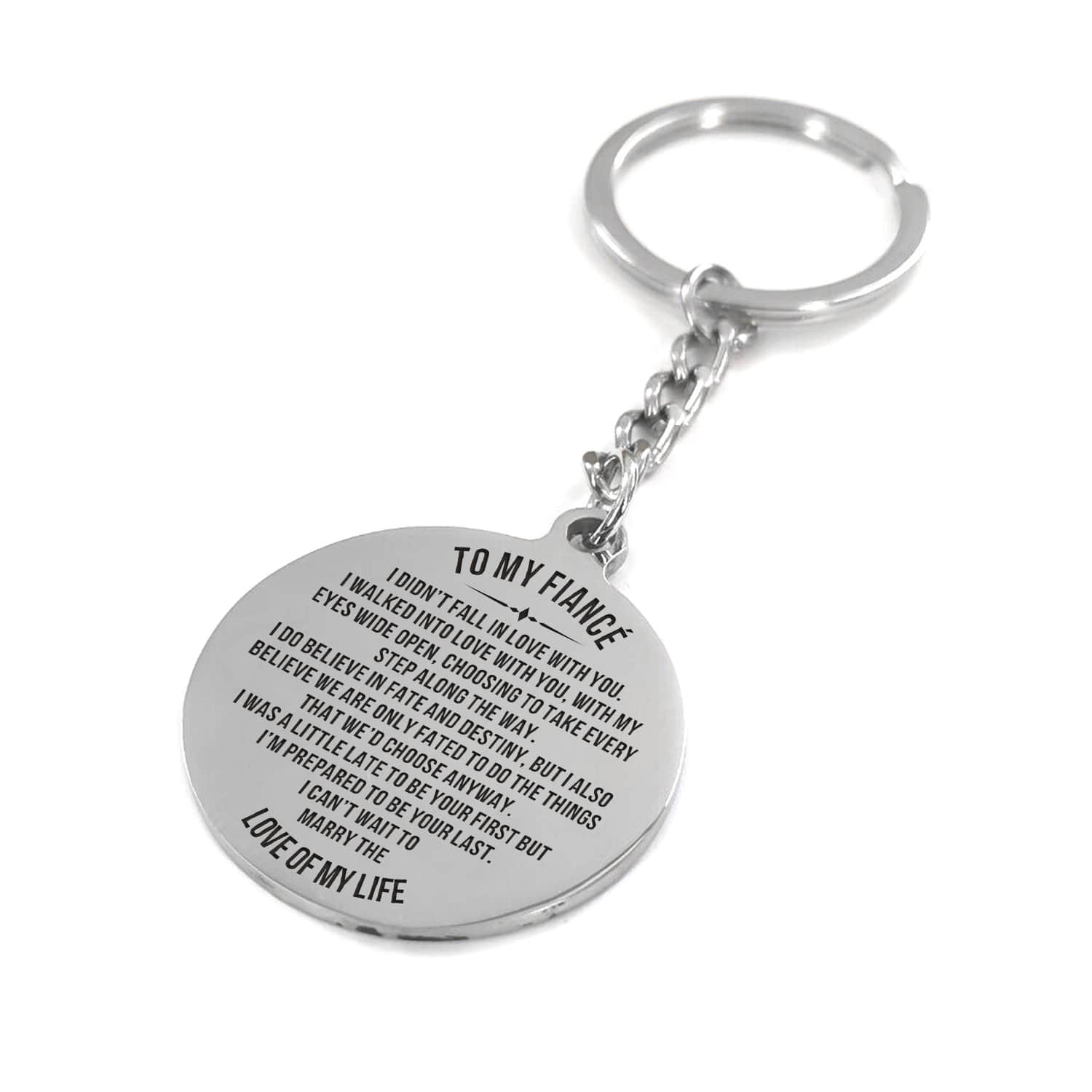 Keychains To My Fiance - I Do Believe In Fate And Destiny Personalized Keychain GiveMe-Gifts