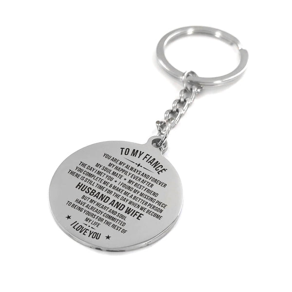 Keychains To My Fiance - I Love You Personalized Keychain GiveMe-Gifts