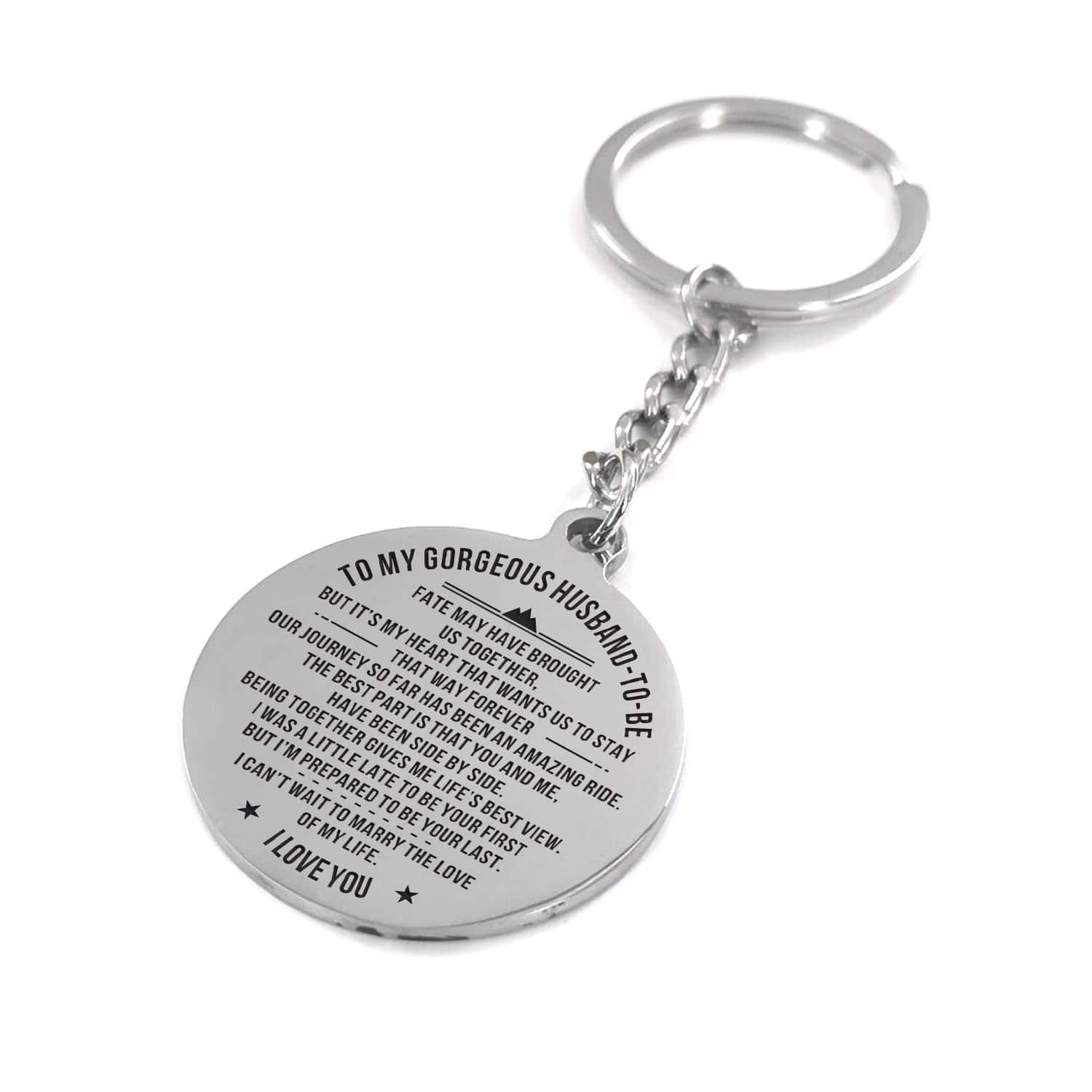 Keychains To My Gorgeous Husband - Personalized Keychain GiveMe-Gifts