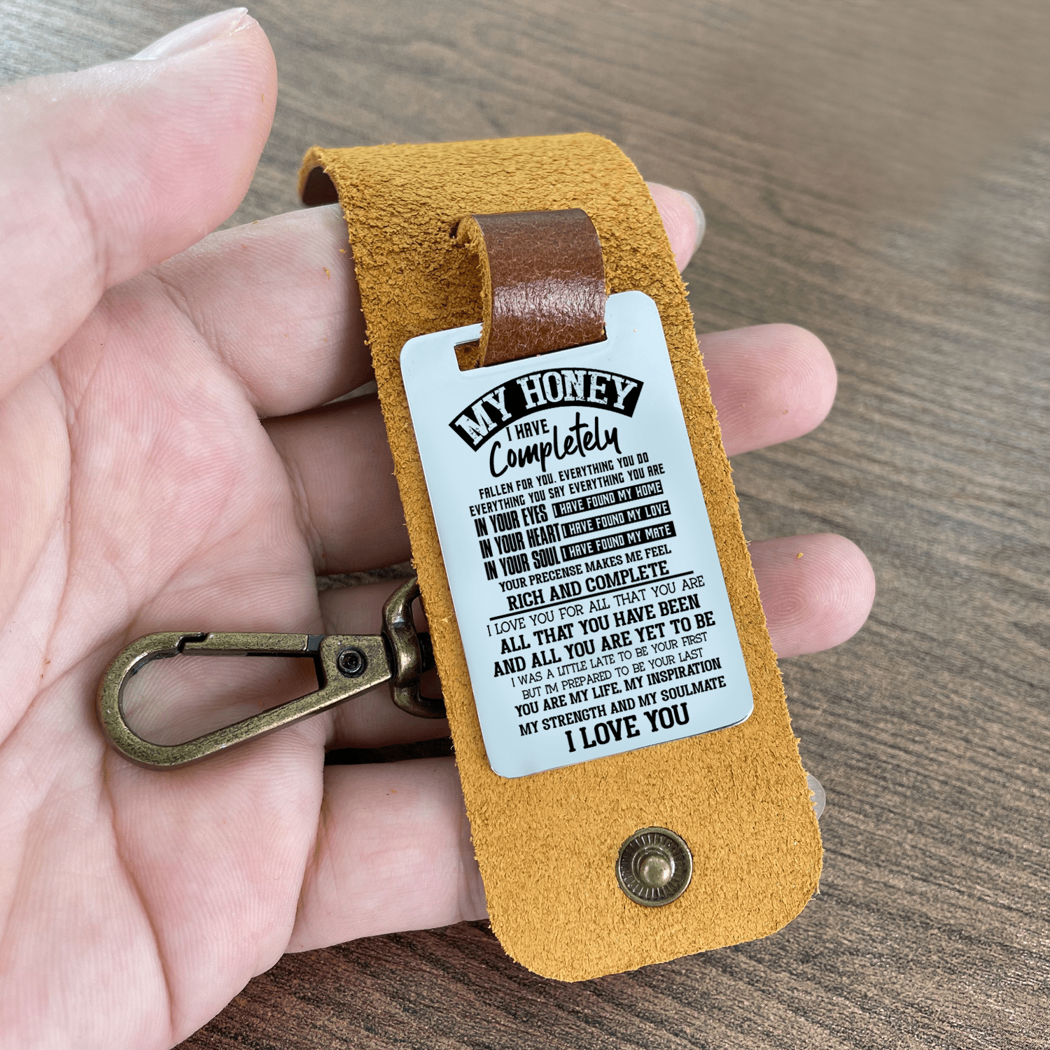 Keychains To My Honey - I Love You Leather Customized Keychain GiveMe-Gifts
