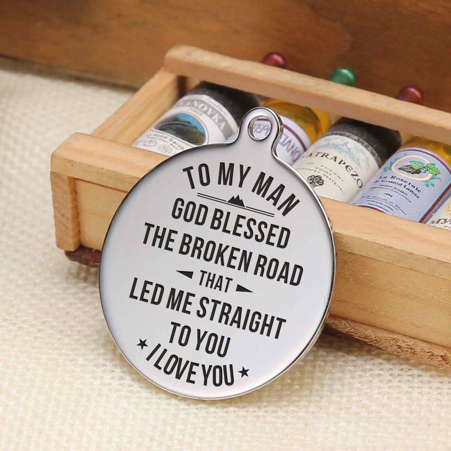 Keychains To My Man - Led Me Straight To You Personalized Keychain GiveMe-Gifts