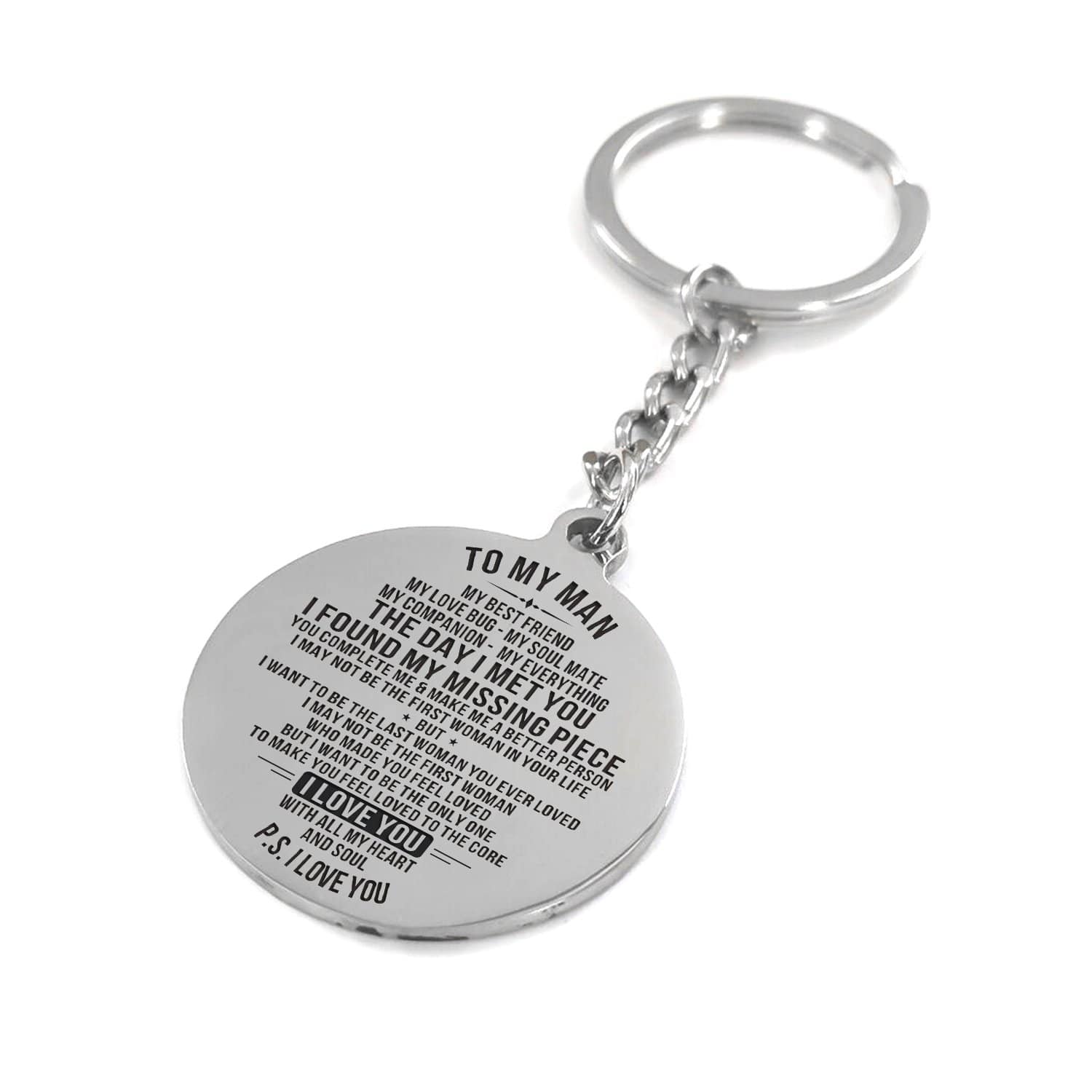 Keychains To My Man - The Day I Met You Personalized Keychain GiveMe-Gifts