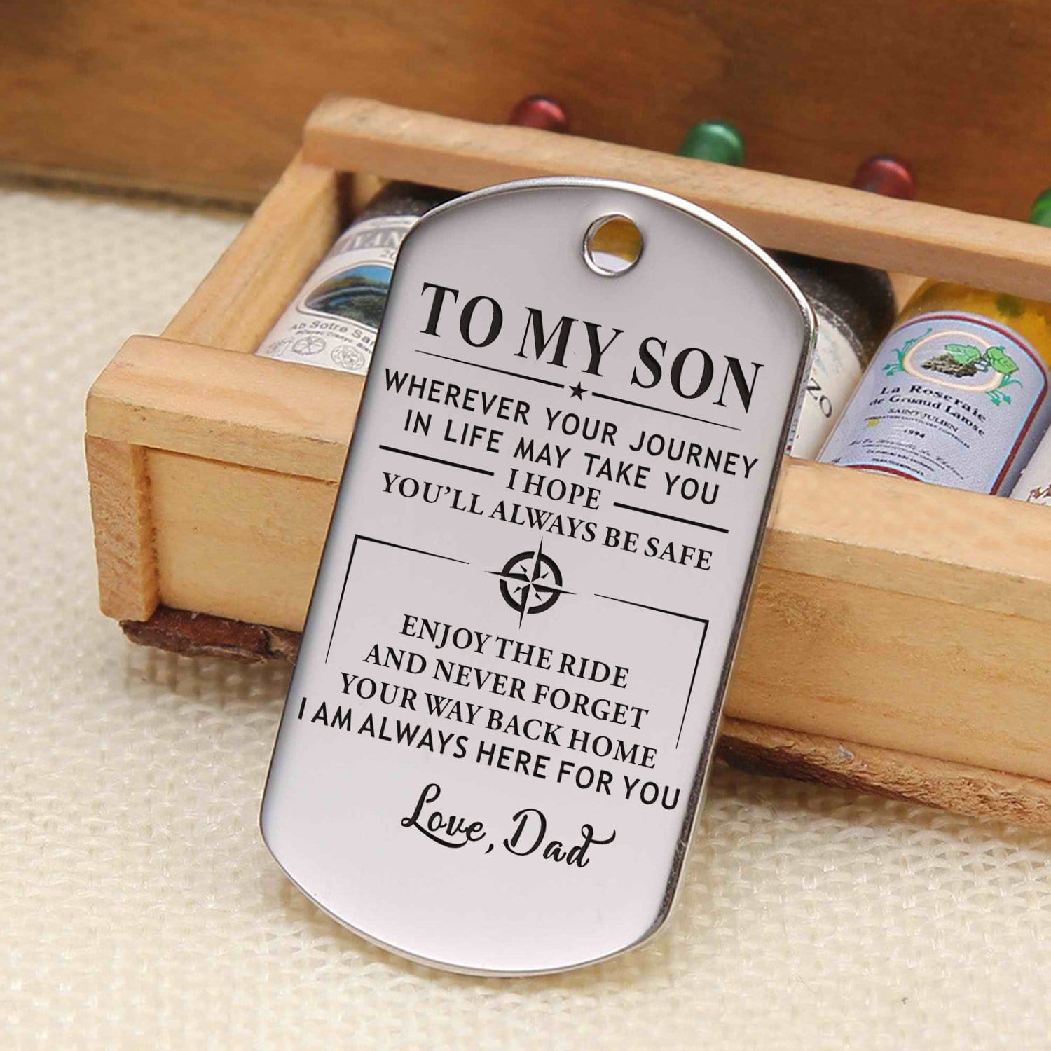 Keychains Dad To Son - I Hope You Will Always Be Safe Personalized Keychain GiveMe-Gifts