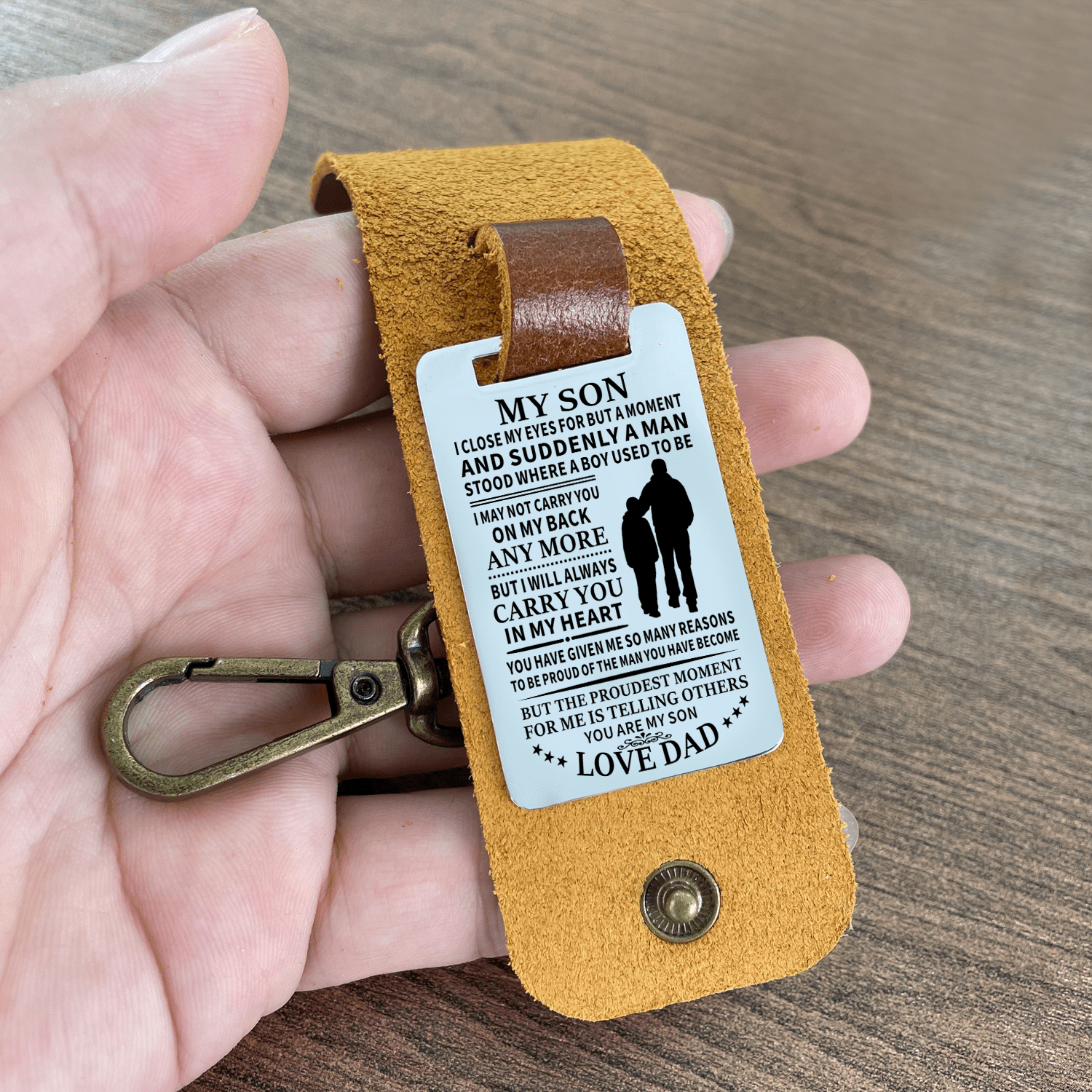 Keychains Dad To Son - You Are My Son Leather Customized Keychain GiveMe-Gifts