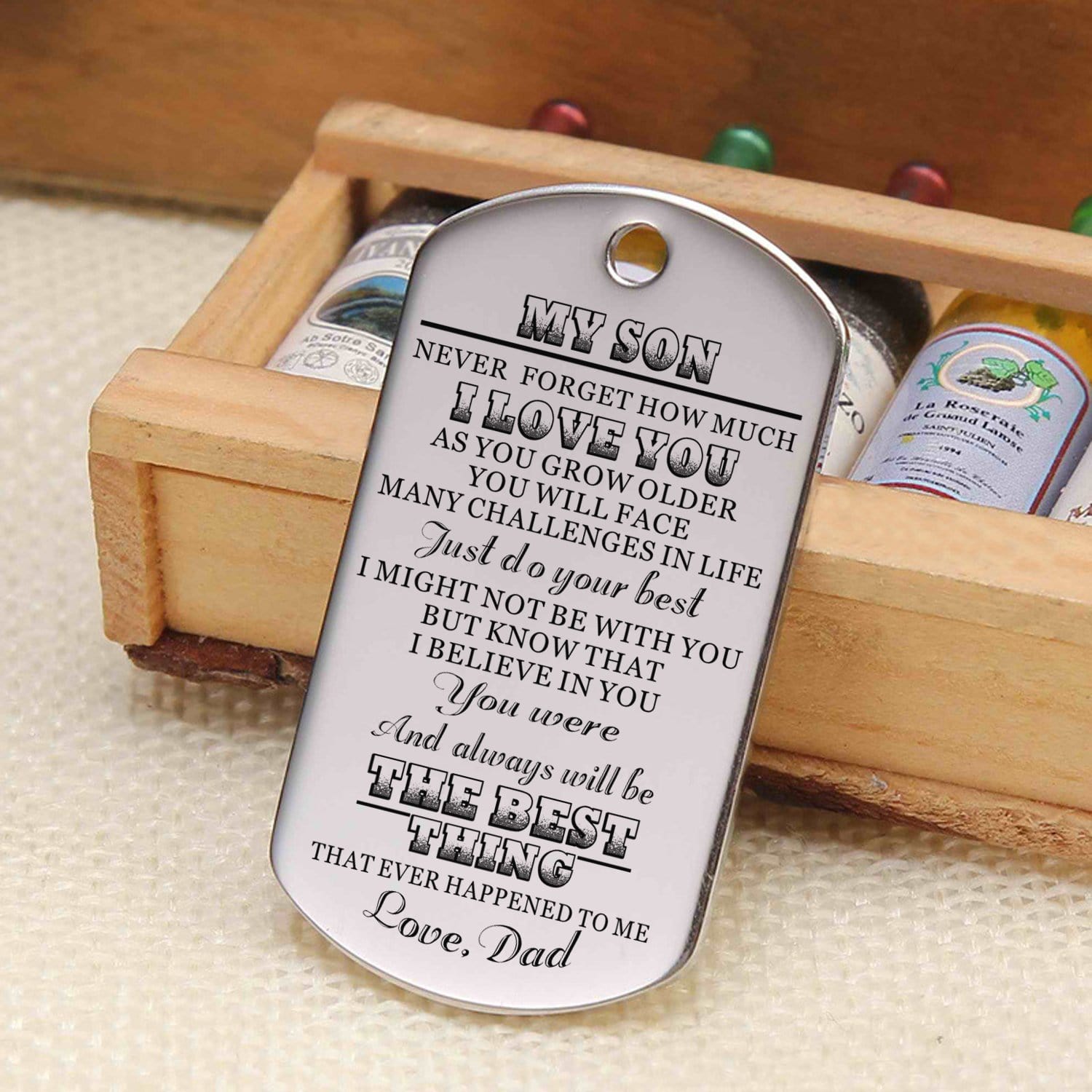 Keychains For Son Dad To Son - You Were And Always Will Be The Best Thing Personalized Keychain GiveMe-Gifts