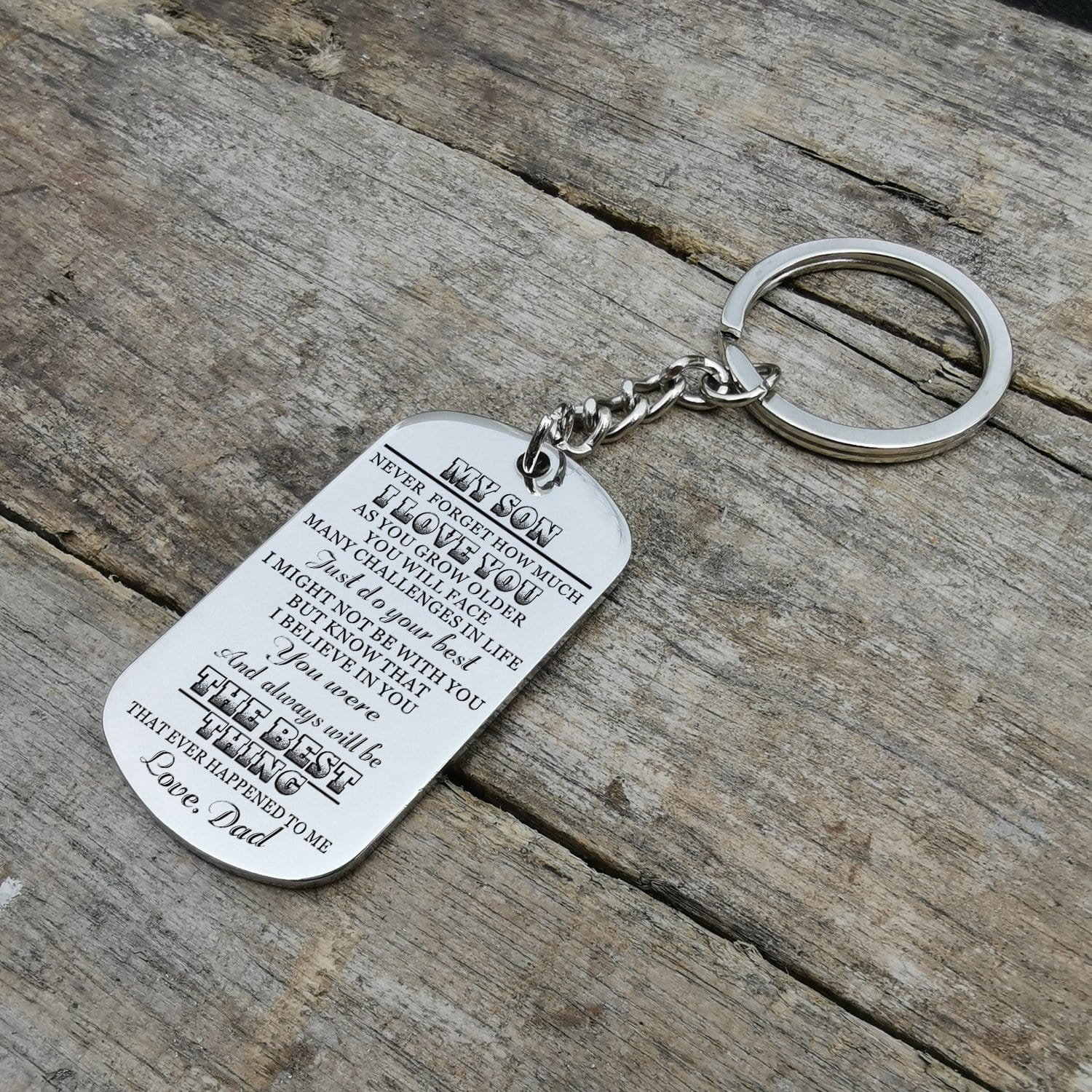 Keychains Dad To Son - You Were And Always Will Be The Best Thing Personalized Keychain GiveMe-Gifts