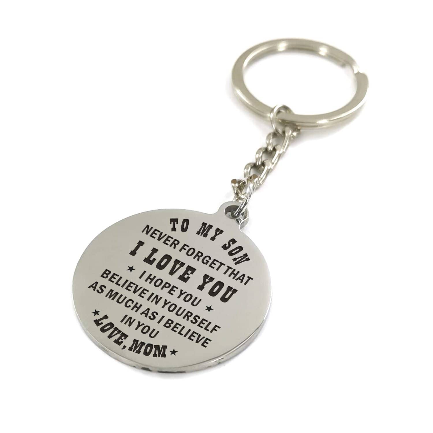 Keychains Mom To Son - I Hope You Believe In Yourself Personalized Keychain GiveMe-Gifts