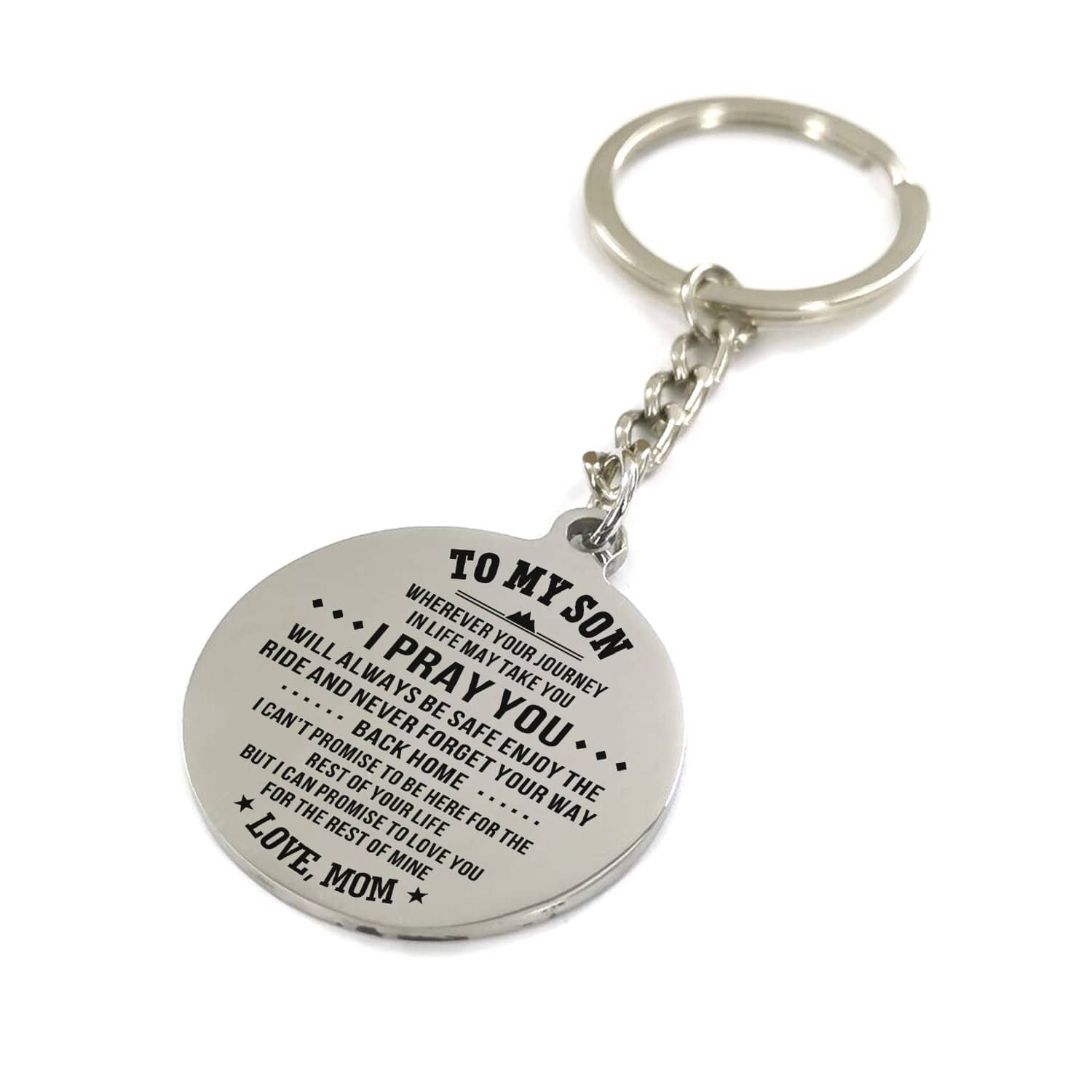 Keychains Mom To Son - I Pray You Will Always Be Safe Personalized Keychain GiveMe-Gifts