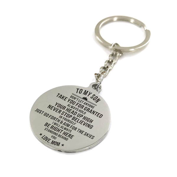 Keychains Mom To Son - I Will Always Be Right Here Personalized Keychain GiveMe-Gifts