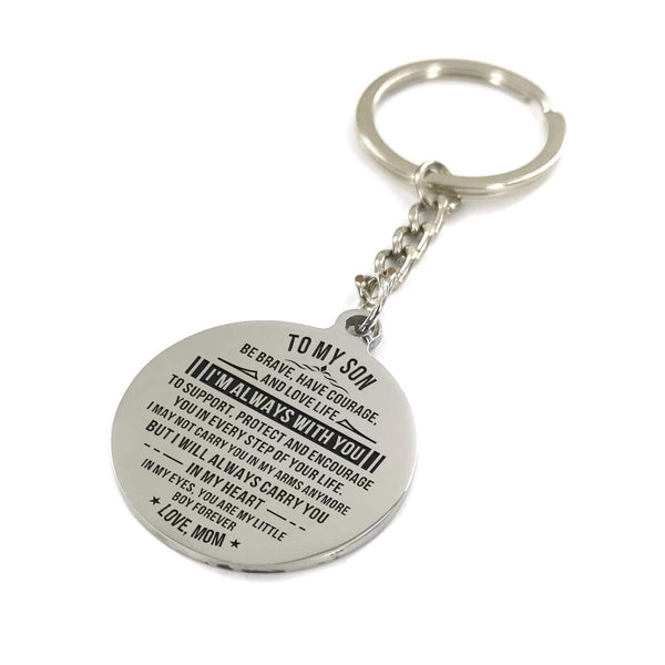 Keychains Mom To Son - I Will Always Carry You In My Heart Personalized Keychain GiveMe-Gifts