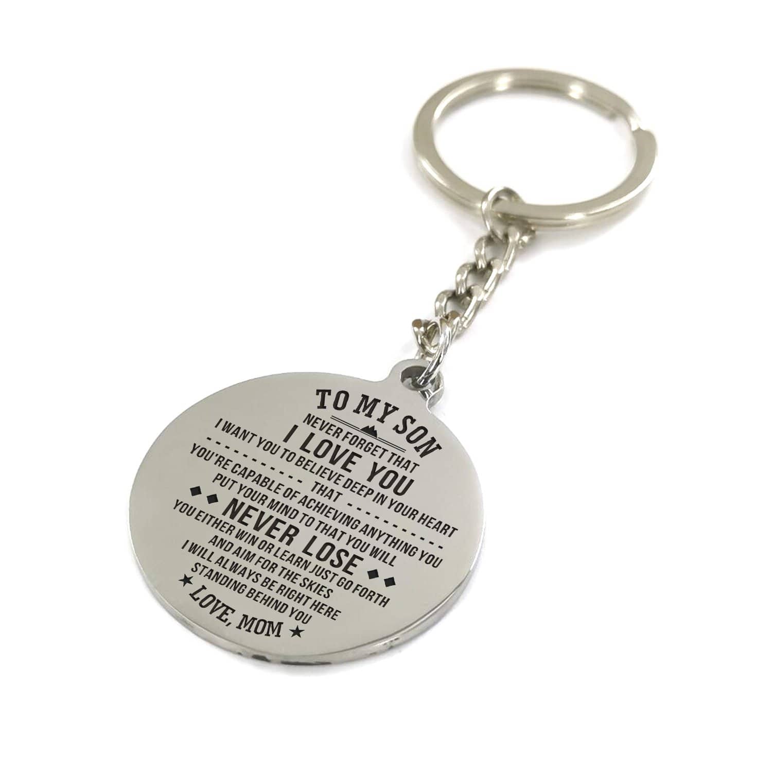 Keychains Mom To Son - Never Lose I Will Always Stand Behind You Personalized Keychain GiveMe-Gifts
