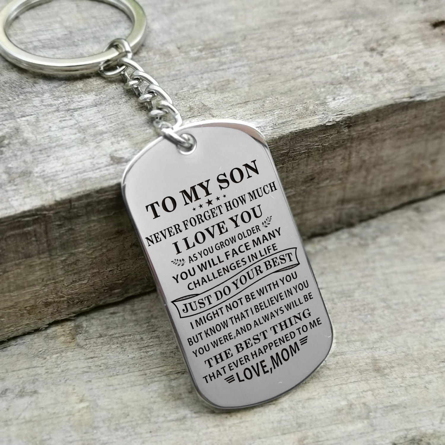 Keychains Mom To Son - The Best Thing To Me Personalized Keychain GiveMe-Gifts