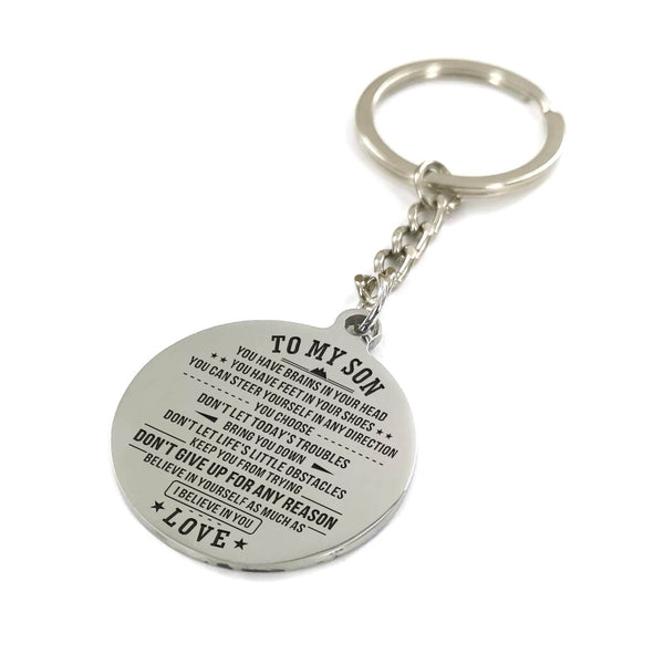 Keychains To My Son - Don't Give Up For Any Reason Personalized Keychain GiveMe-Gifts