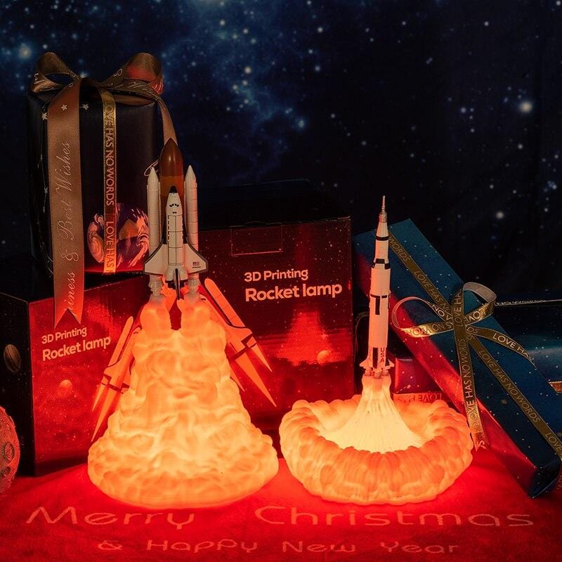 LED Lamp Space Shuttle Shot Up Night Light - 3D LED Rocket Lamp GiveMe-Gifts