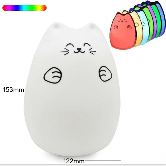 LED Lamp Super Cute Cartoon Night Light - Silicone 3D LED Lamp Cute Cat GiveMe-Gifts
