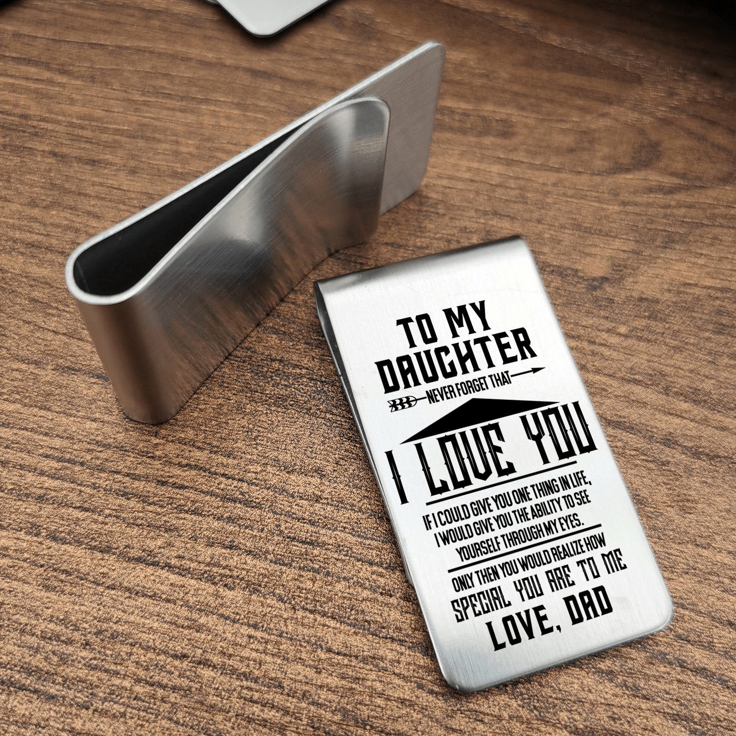 Money Clips For Daughter Dad To Daughter - I Love You Engraved Money Clip GiveMe-Gifts