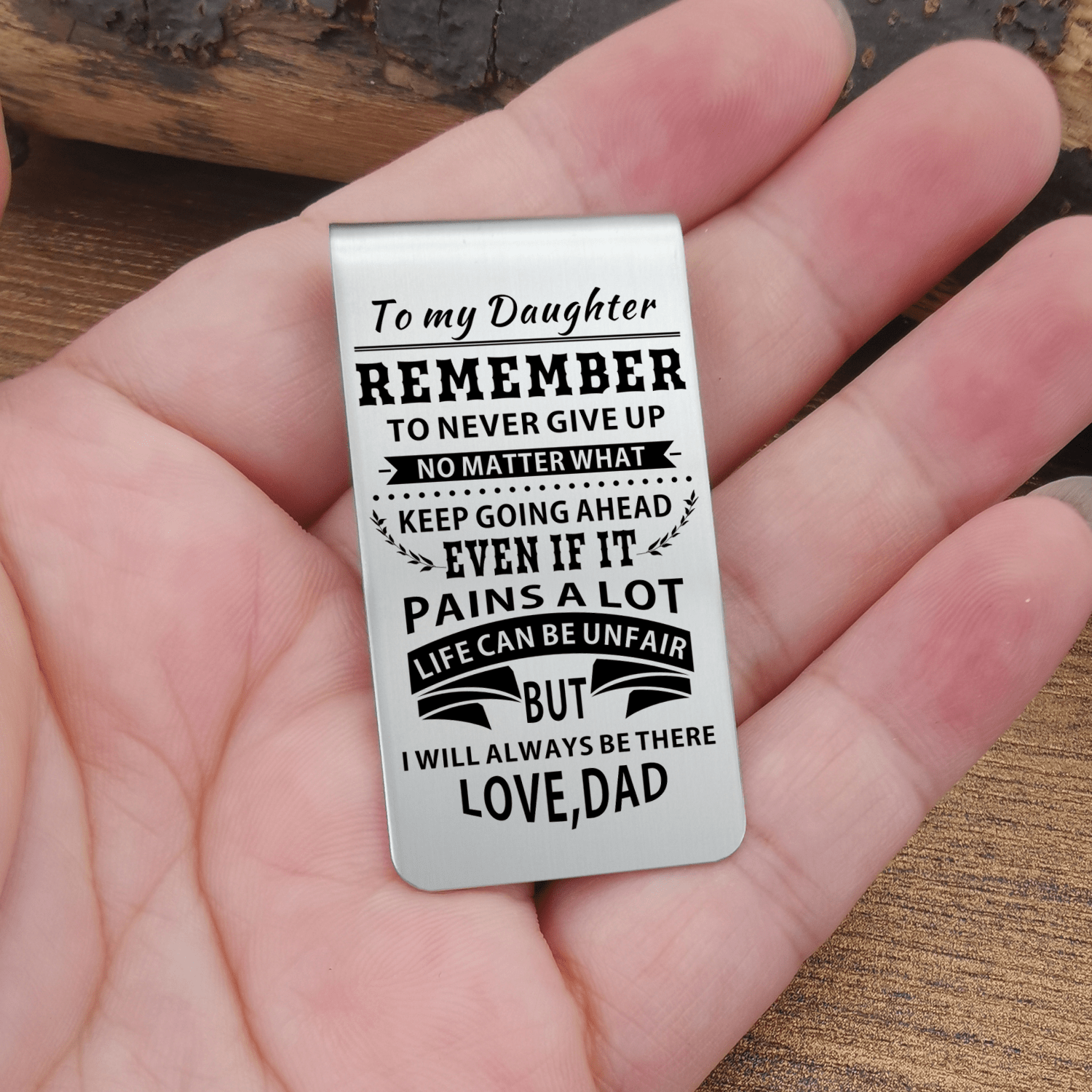 Money Clips Dad To Daughter - I Will Always Be There Engraved Money Clip GiveMe-Gifts
