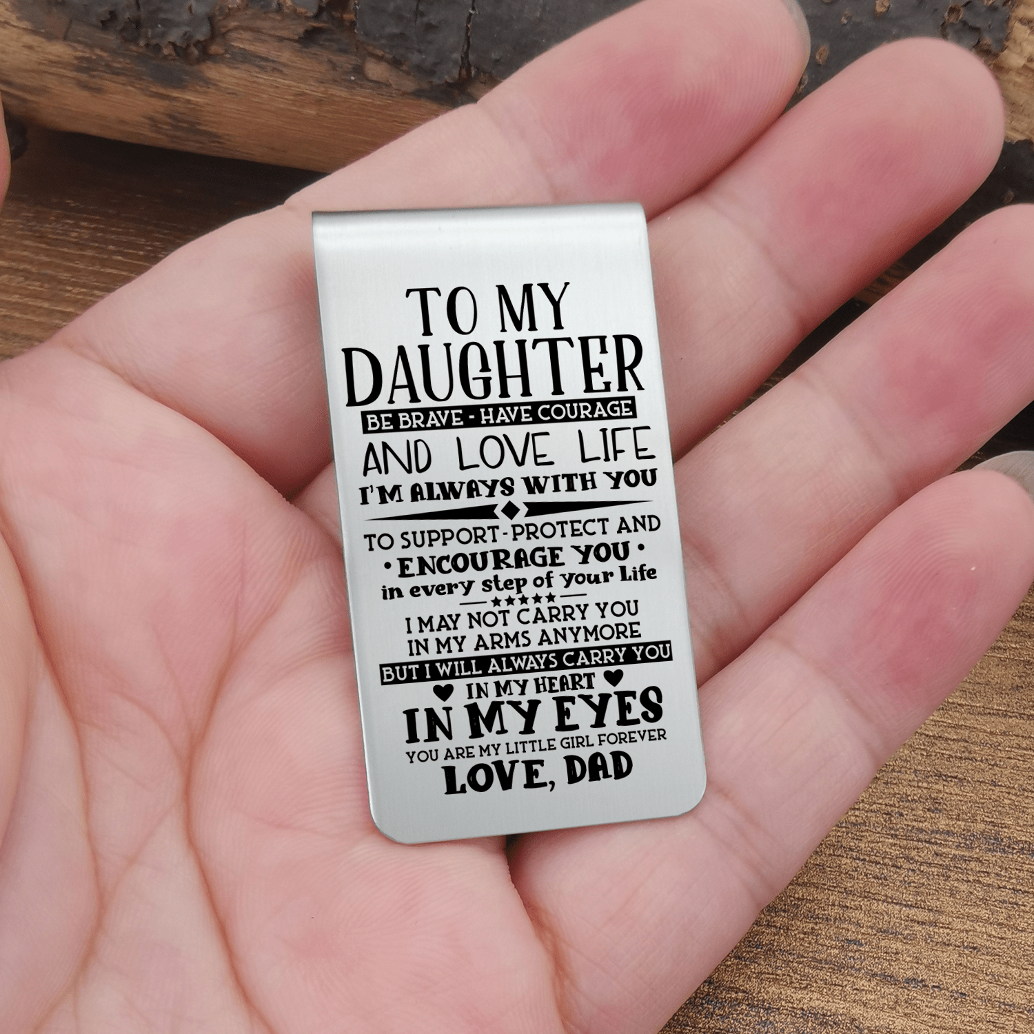 Money Clips Dad To Daughter - I Will Always Carry You Engraved Money Clip GiveMe-Gifts