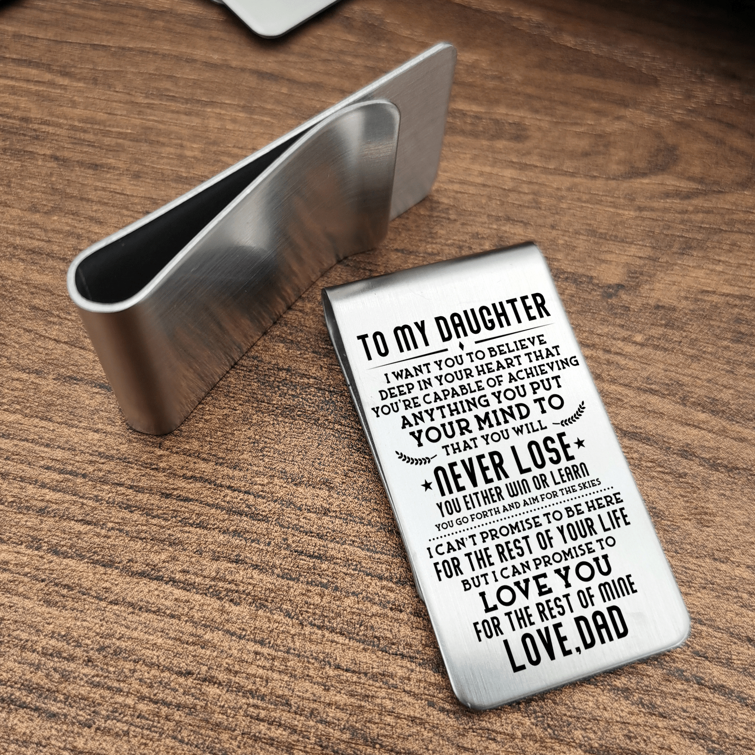 Money Clips Dad To Daughter - Love You For The Rest Of Mine Engraved Money Clip GiveMe-Gifts