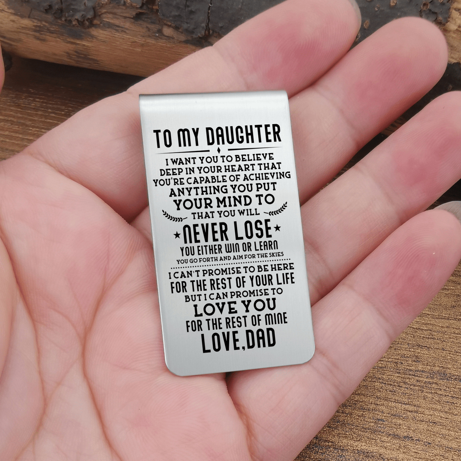 Money Clips Dad To Daughter - Love You For The Rest Of Mine Engraved Money Clip GiveMe-Gifts