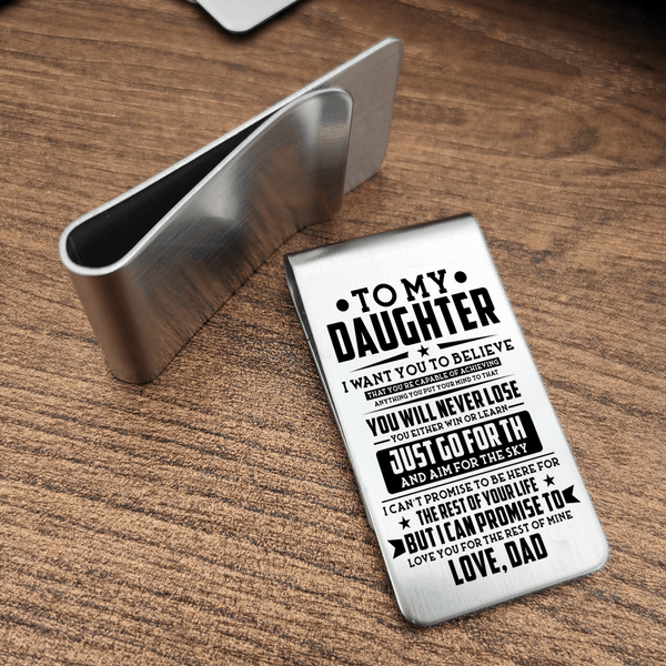 Money Clips Dad To Daughter - You Will Never Lose Engraved Money Clip GiveMe-Gifts