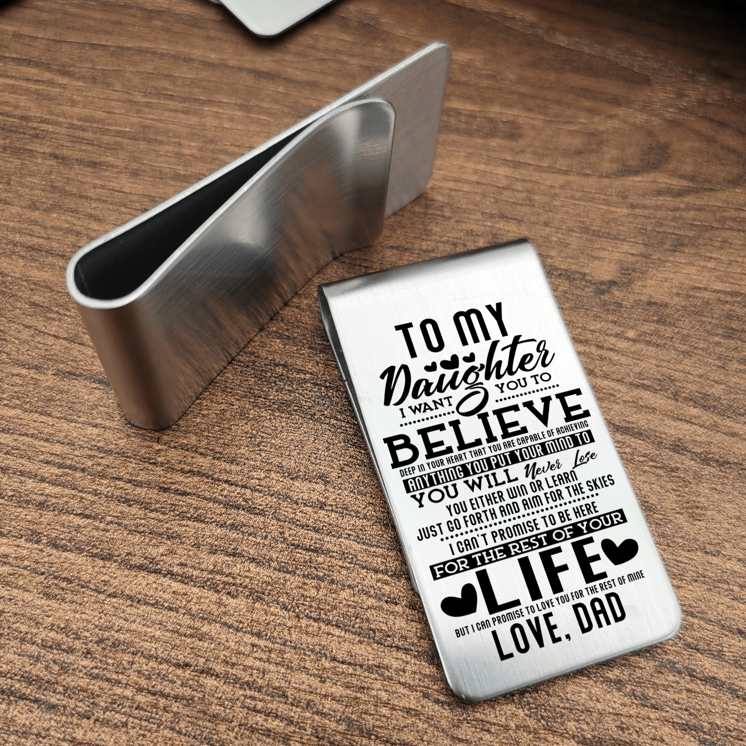 Money Clips Dad To Daughter - You Will Never Lose Engraved Money Clip GiveMe-Gifts