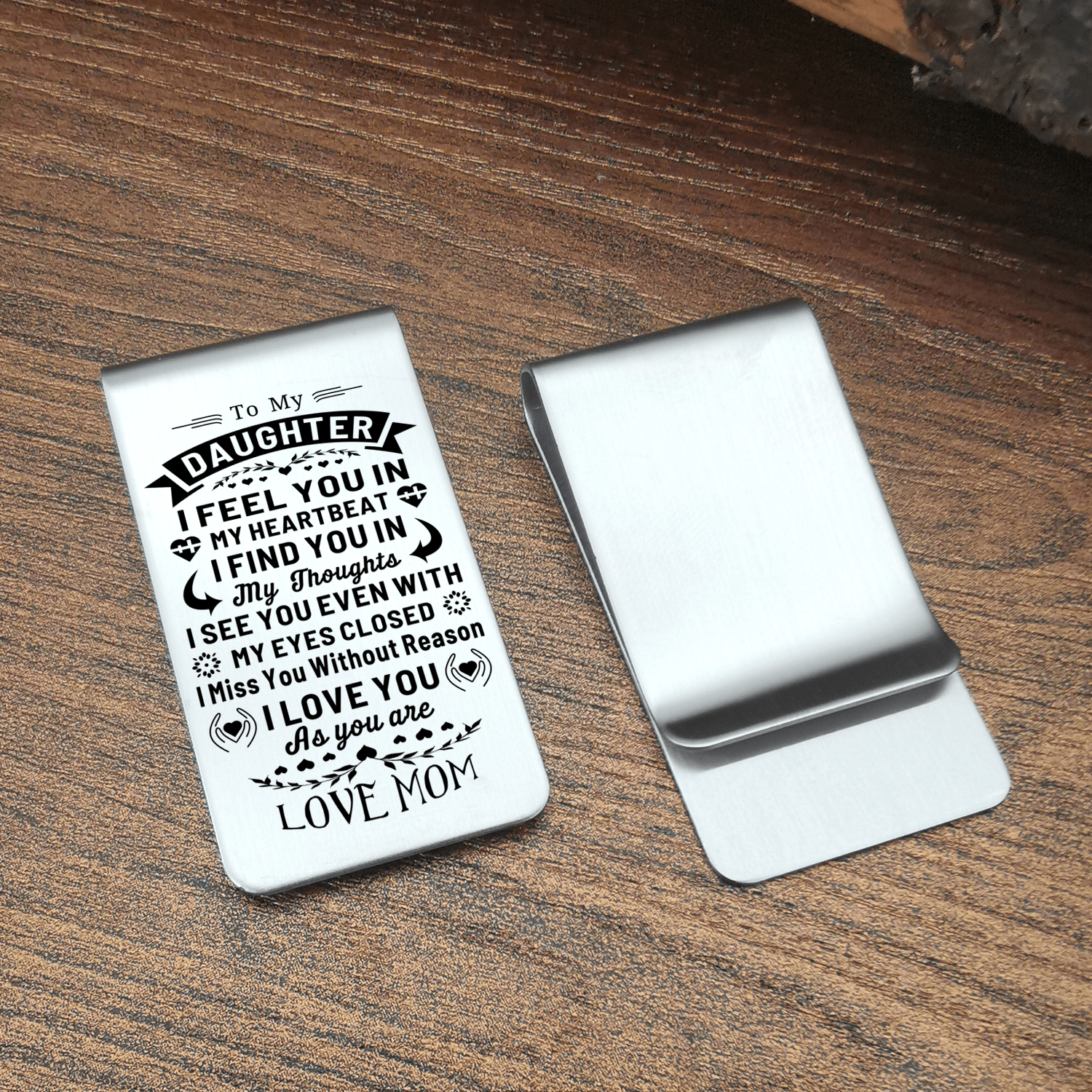 Money Clips Mom To Daughter - I Love You As You Are Engraved Money Clip GiveMe-Gifts