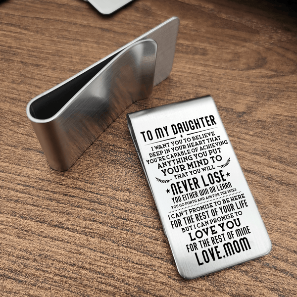 Money Clips Mom To Daughter - Love You For The Rest Of Mine Engraved Money Clip GiveMe-Gifts