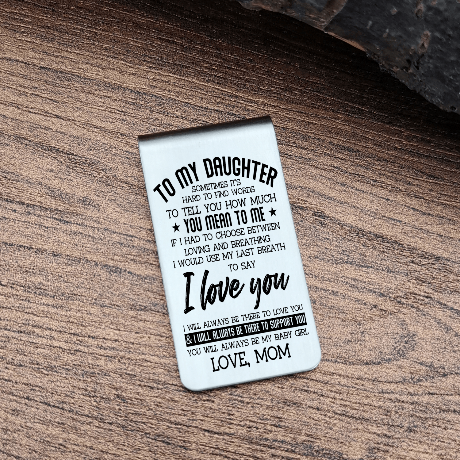 Money Clips Mom To Daughter - You Mean To Me  Engraved Money Clip GiveMe-Gifts