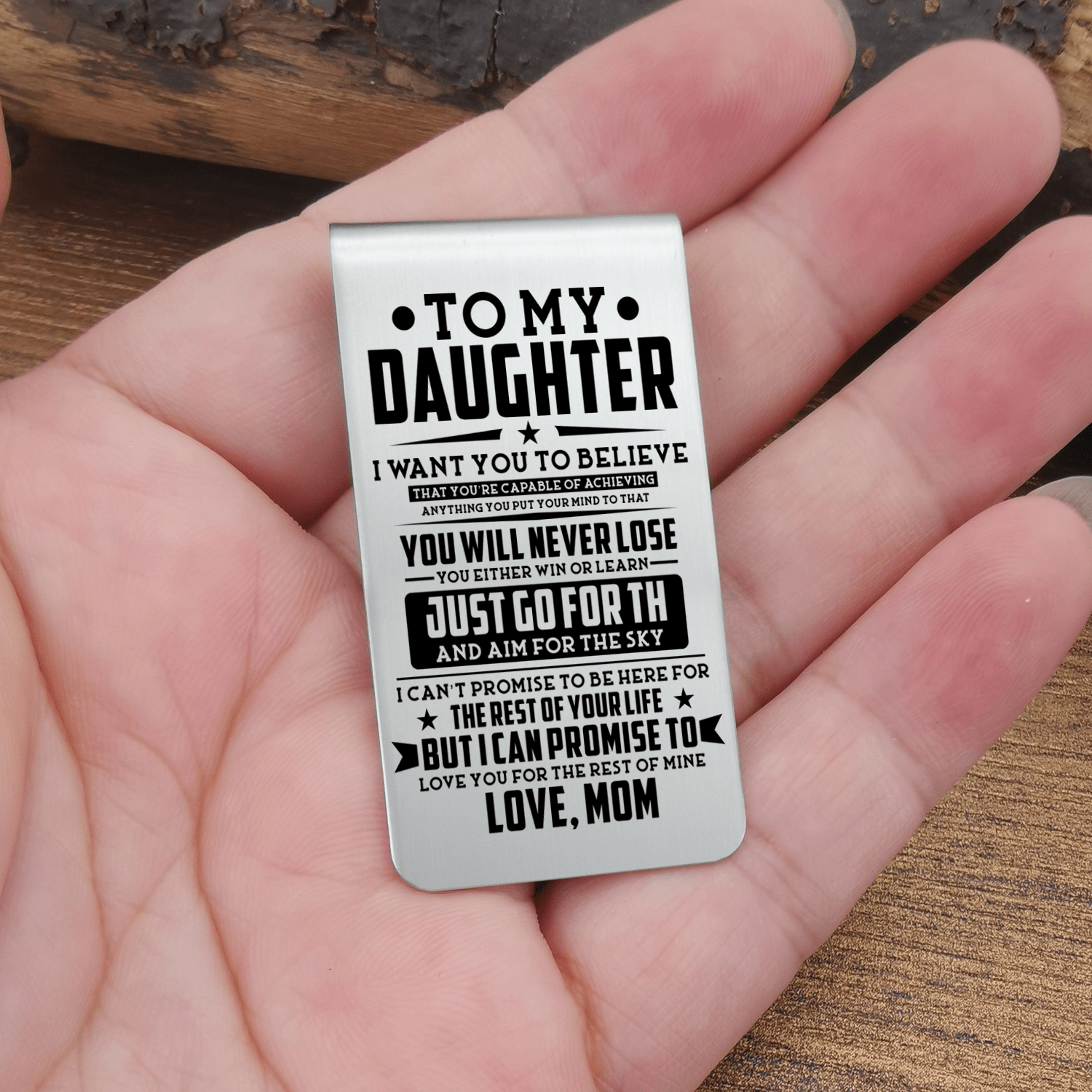 Money Clips Mom To Daughter - You Will Never Lose Engraved Money Clip GiveMe-Gifts