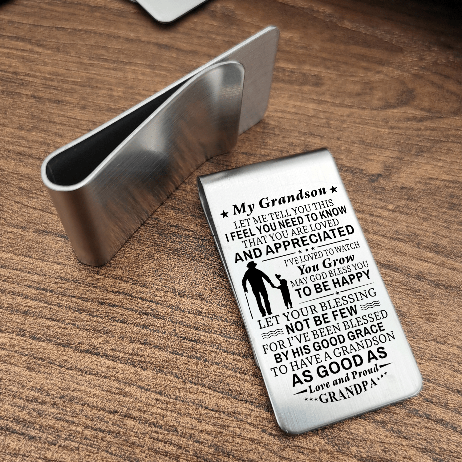 Money Clips Grandpa To Grandson - I Have Loved To Watch You Grow Engraved Money Clip GiveMe-Gifts