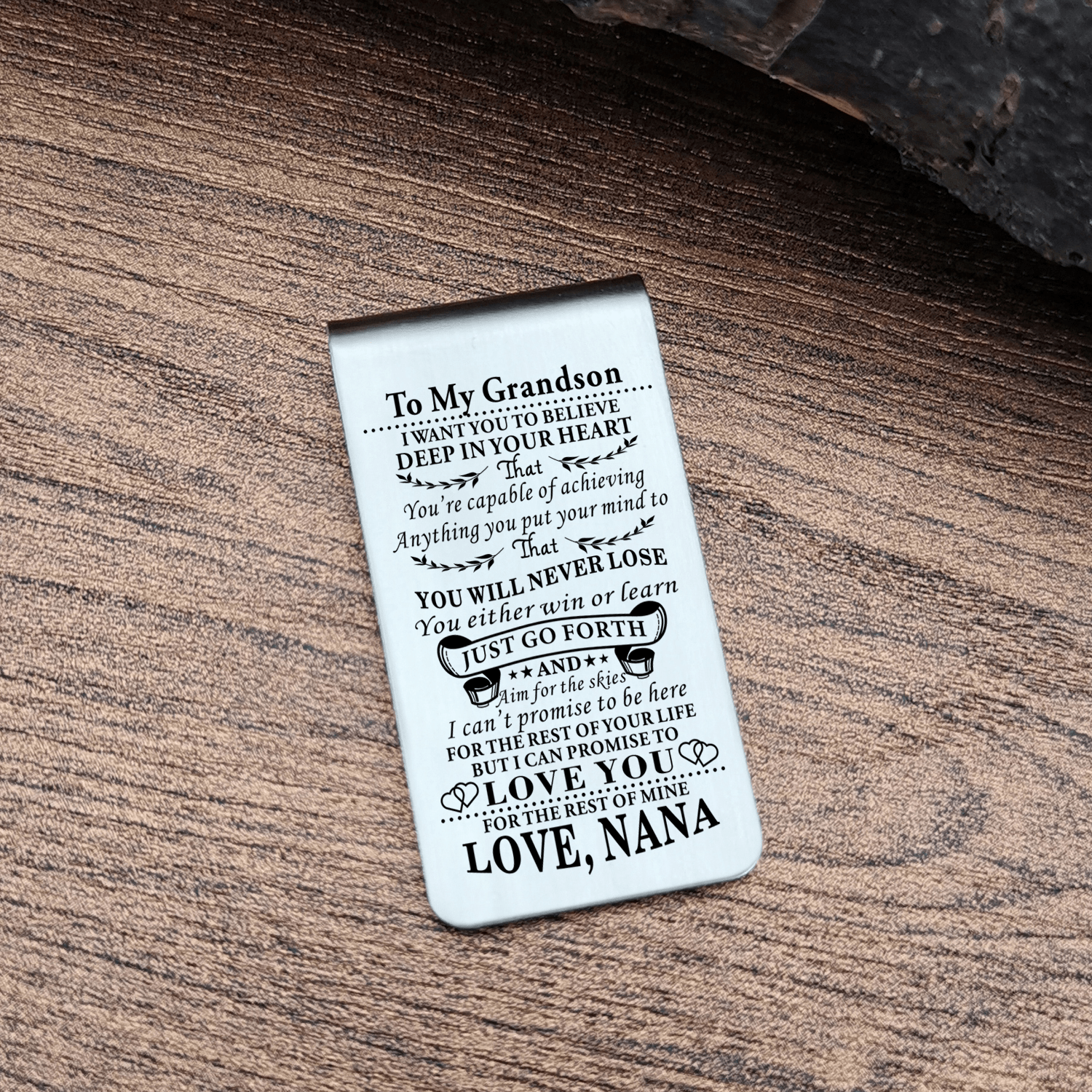 Money Clips Nana To Grandson - I Can Promise To Love You Engraved Money Clip GiveMe-Gifts