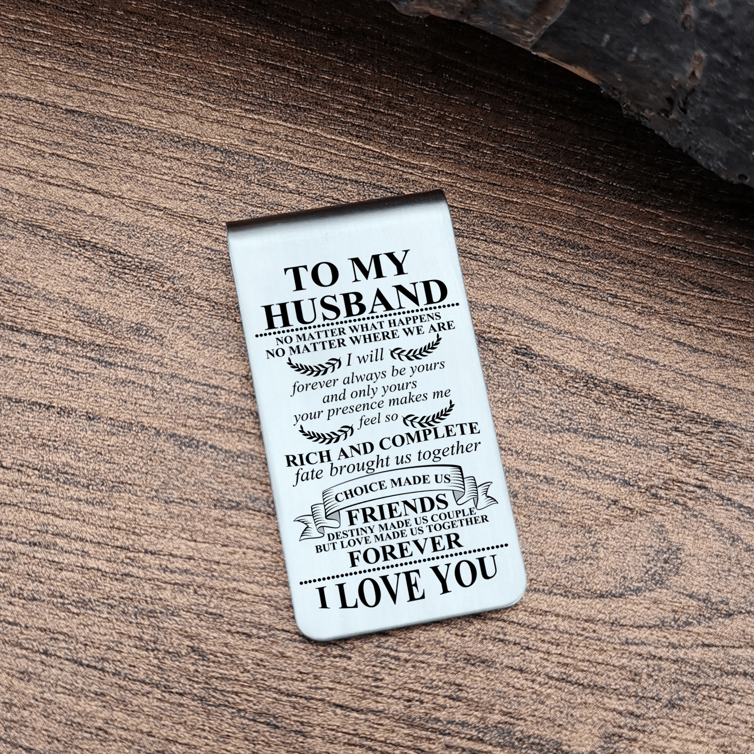 Money Clips To My Husband - I Love You Engraved Money Clip GiveMe-Gifts