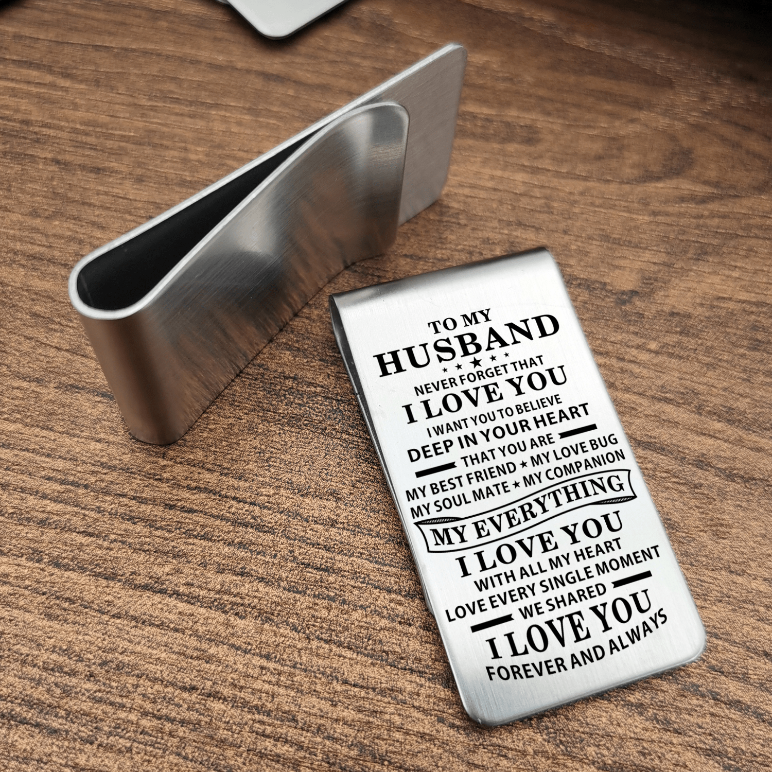 Money Clips To My Husband - I Love You Forever And Always Engraved Money Clip GiveMe-Gifts