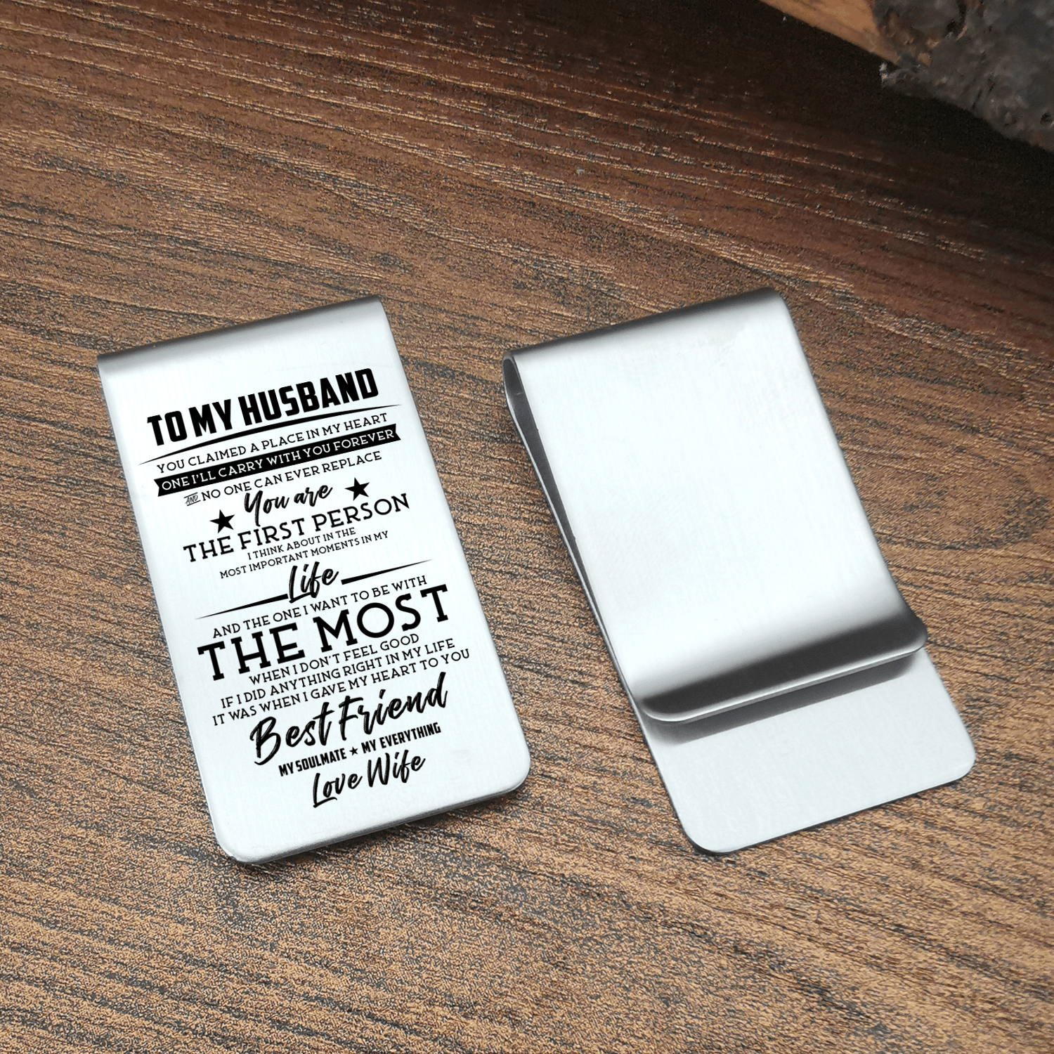Money Clips To My Husband - You Are The First Person Engraved Money Clip GiveMe-Gifts