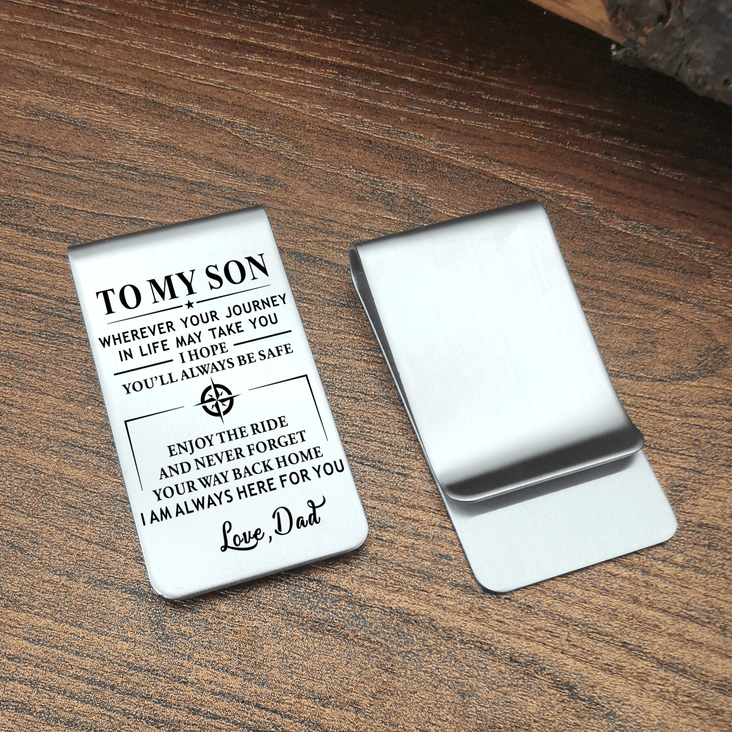 Money Clips Dad To Son - I Am Always Here For You Engraved Money Clip GiveMe-Gifts