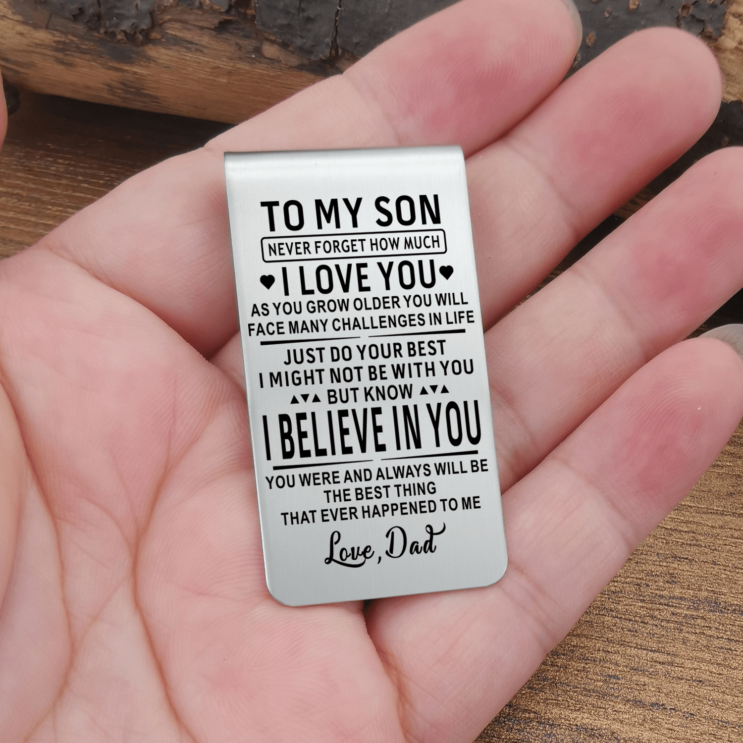 Money Clips Dad To Son - I Believe In You Engraved Money Clip GiveMe-Gifts