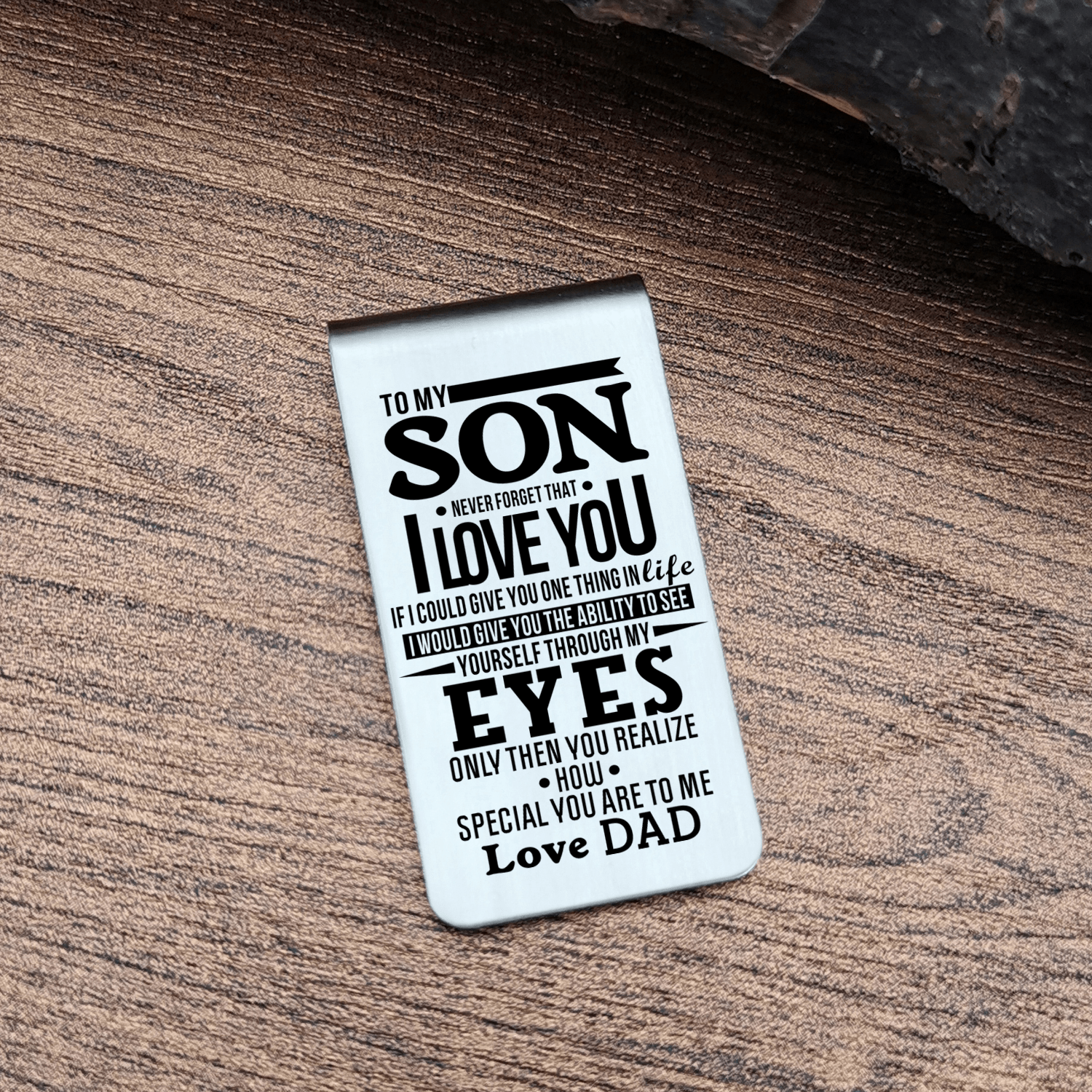 Money Clips Dad To Son - I Love You Engraved Money Clip GiveMe-Gifts