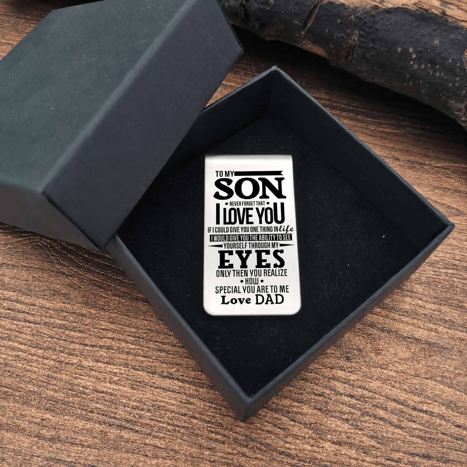 Money Clips Dad To Son - I Love You Engraved Money Clip GiveMe-Gifts