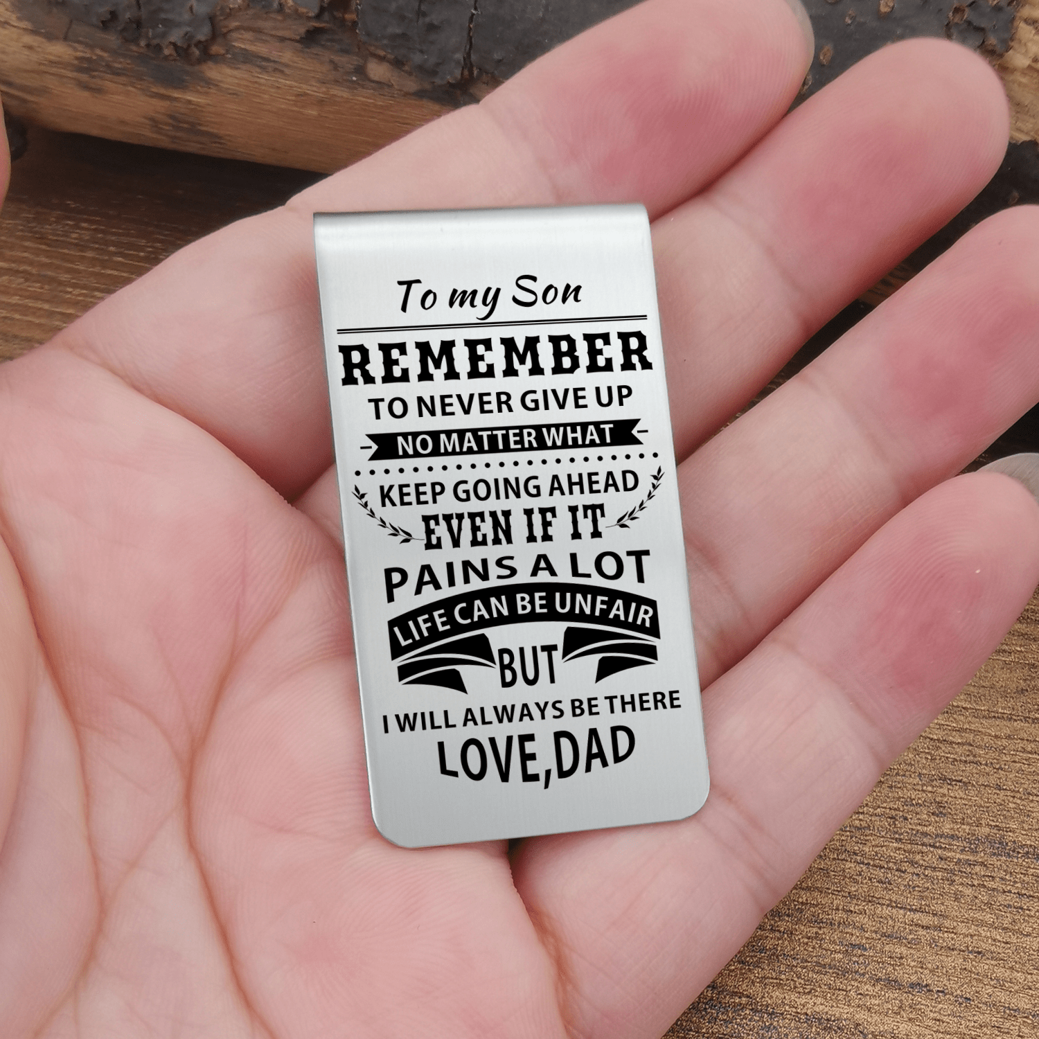 Money Clips Dad To Son - I Will Always Be There Engraved Money Clip GiveMe-Gifts