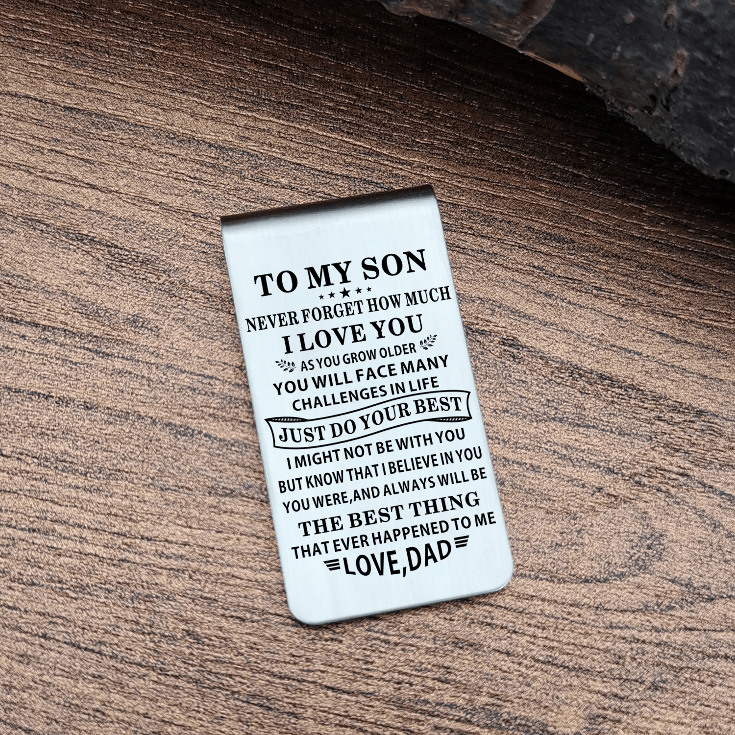 Money Clips Dad To Son - Just Do Your Best Engraved Money Clip GiveMe-Gifts