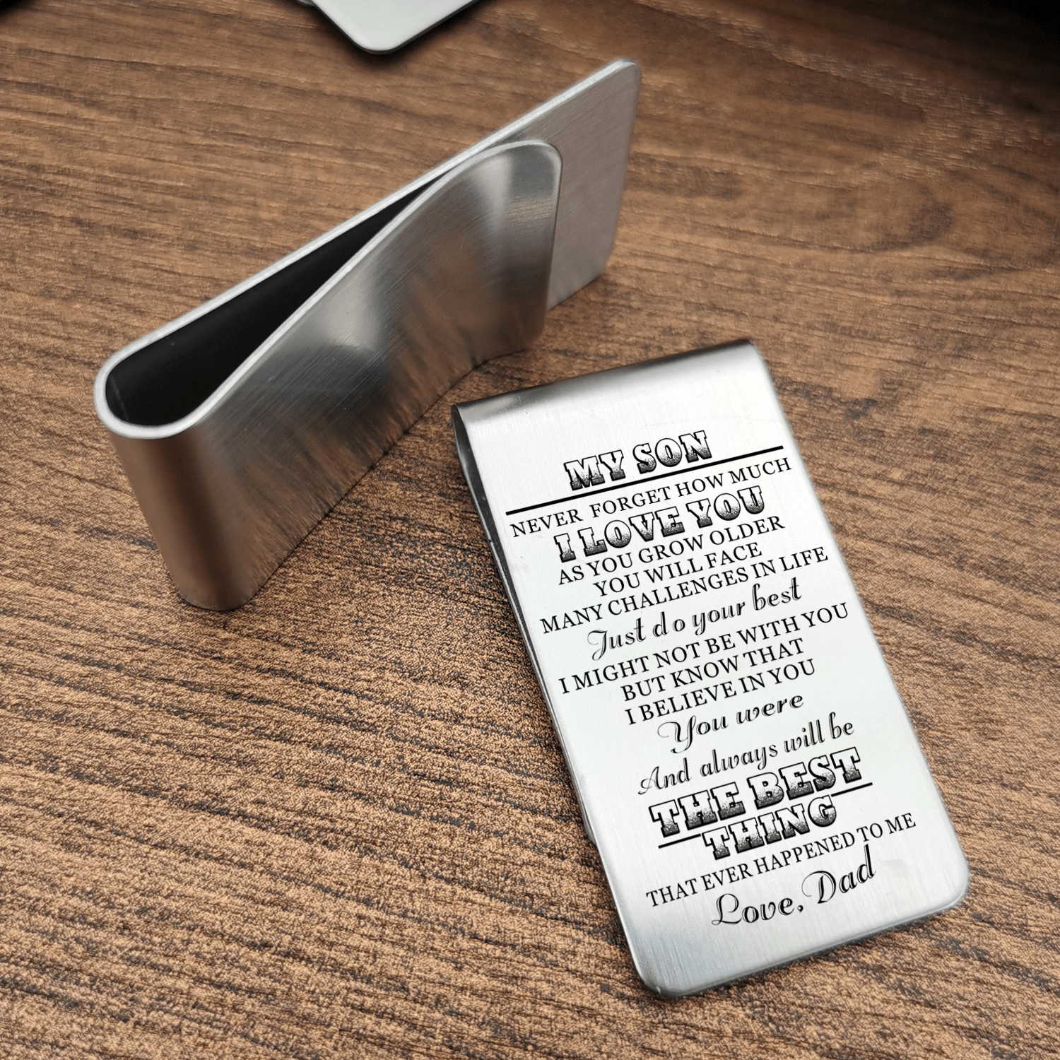 Money Clips Dad To Son - The Best Thing Engraved Money Clip GiveMe-Gifts