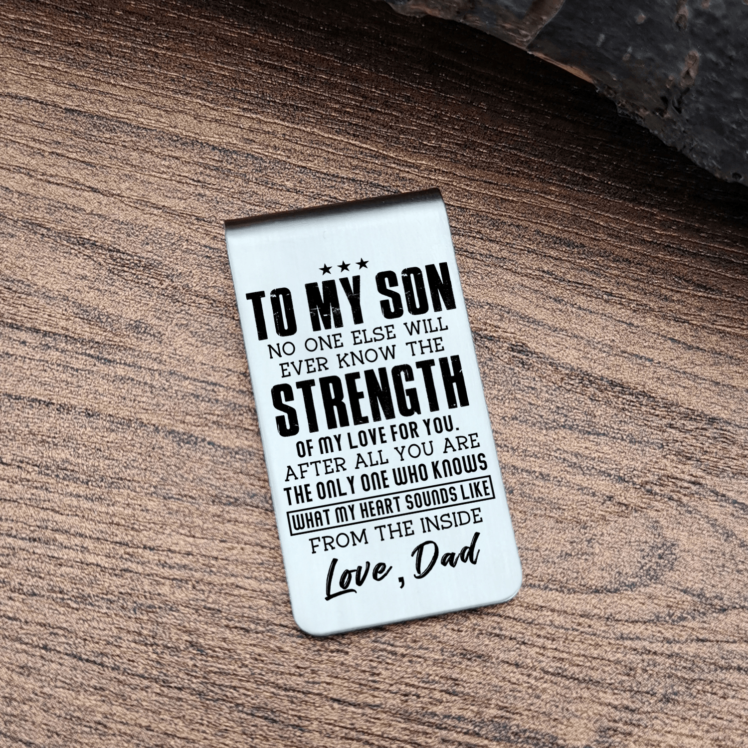 Money Clips For Son Dad To Son - The Strength Of My Love For You Engraved Money Clip GiveMe-Gifts