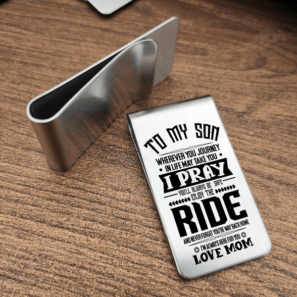 Money Clips Mom To Son - Enjoy The Ride Engraved Money Clip GiveMe-Gifts
