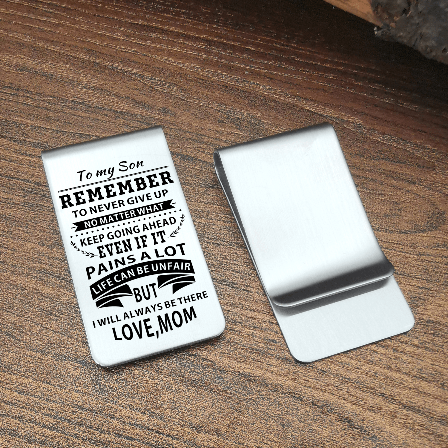 Money Clips Mom To Son - I Will Always Be There Engraved Money Clip GiveMe-Gifts