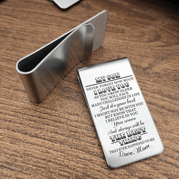 Money Clips Mom To Son - The Best Thing Engraved Money Clip GiveMe-Gifts
