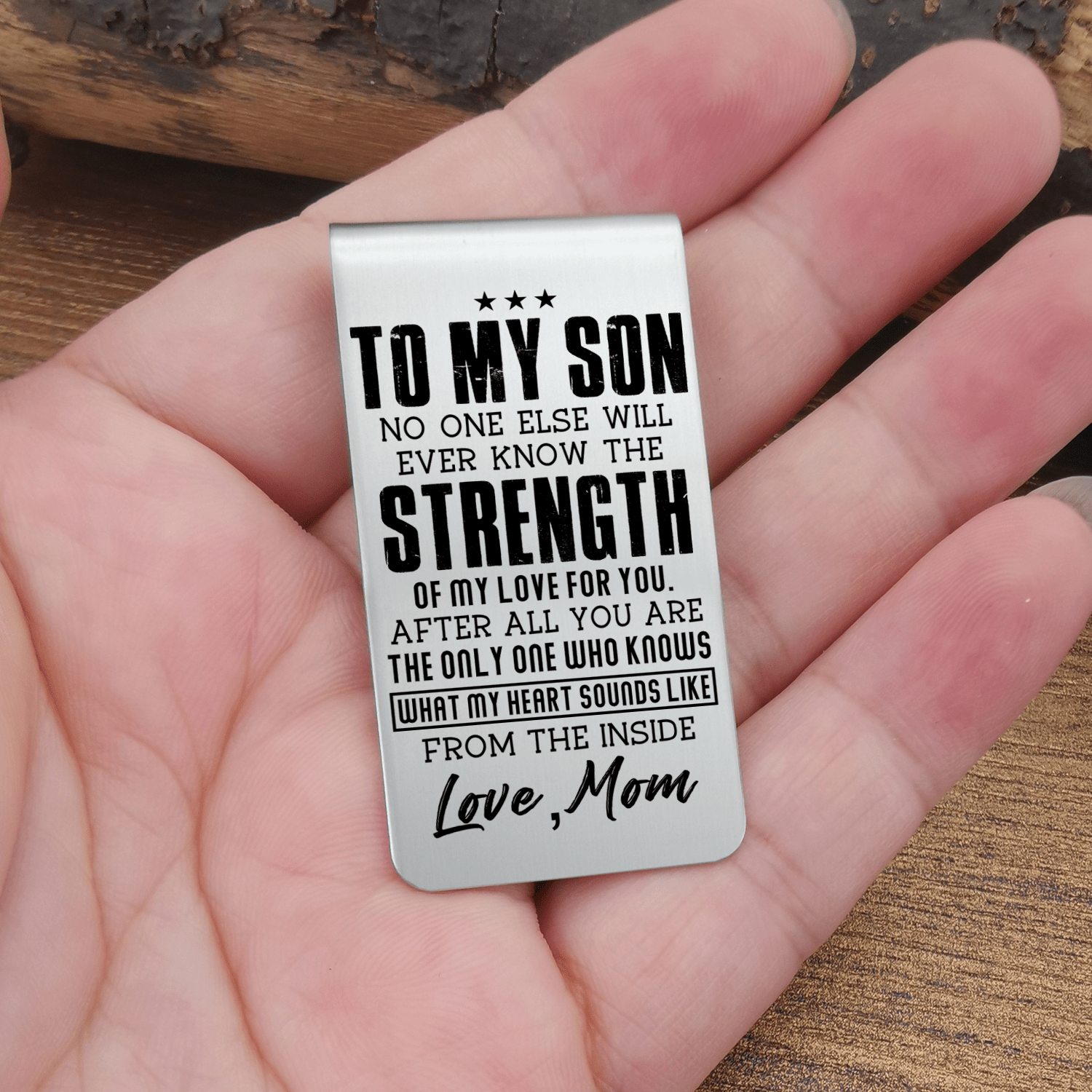Money Clips Mom To Son - The Strength Of My Love For You Engraved Money Clip GiveMe-Gifts
