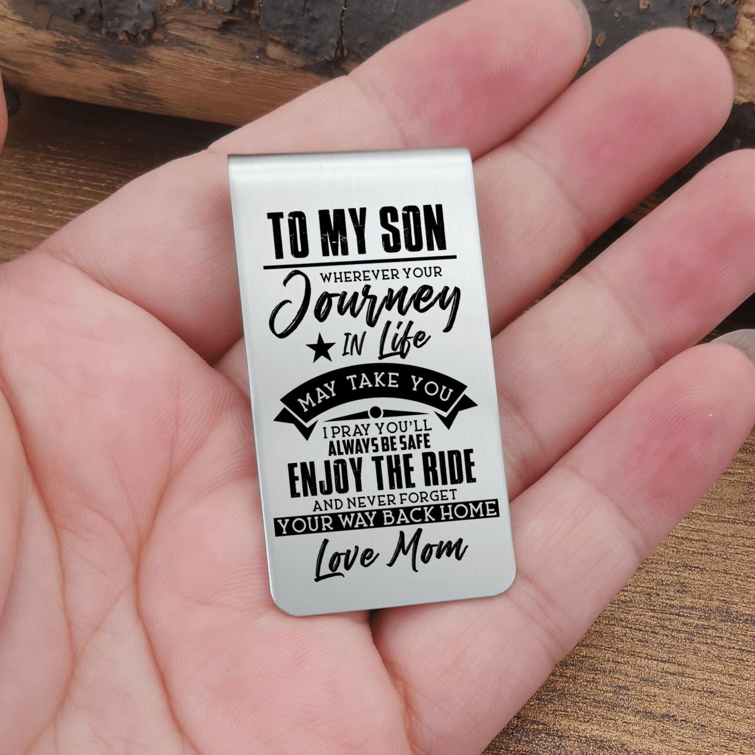 Money Clips Mom To Son - You Will Always Be Safe Engraved Money Clip GiveMe-Gifts