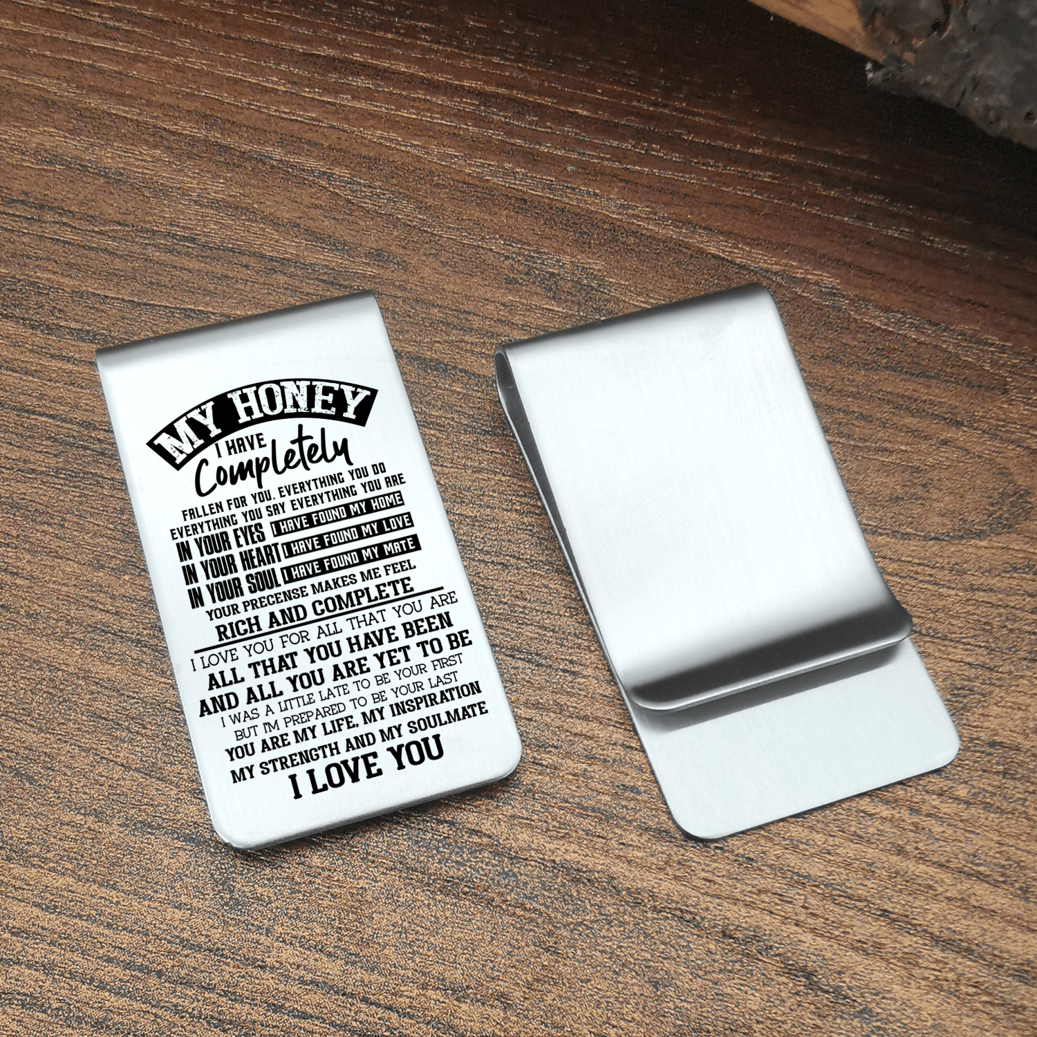 Money Clips To My Honey - I Love You Engraved Money Clip GiveMe-Gifts
