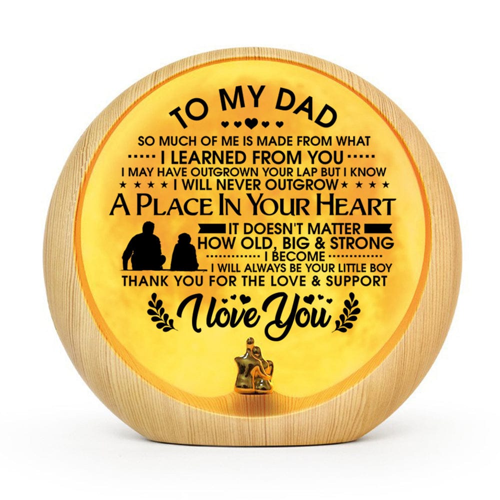 Moon Lamp To My Dad - Thank You For The Love And Support Engraved Moon Light GiveMe-Gifts